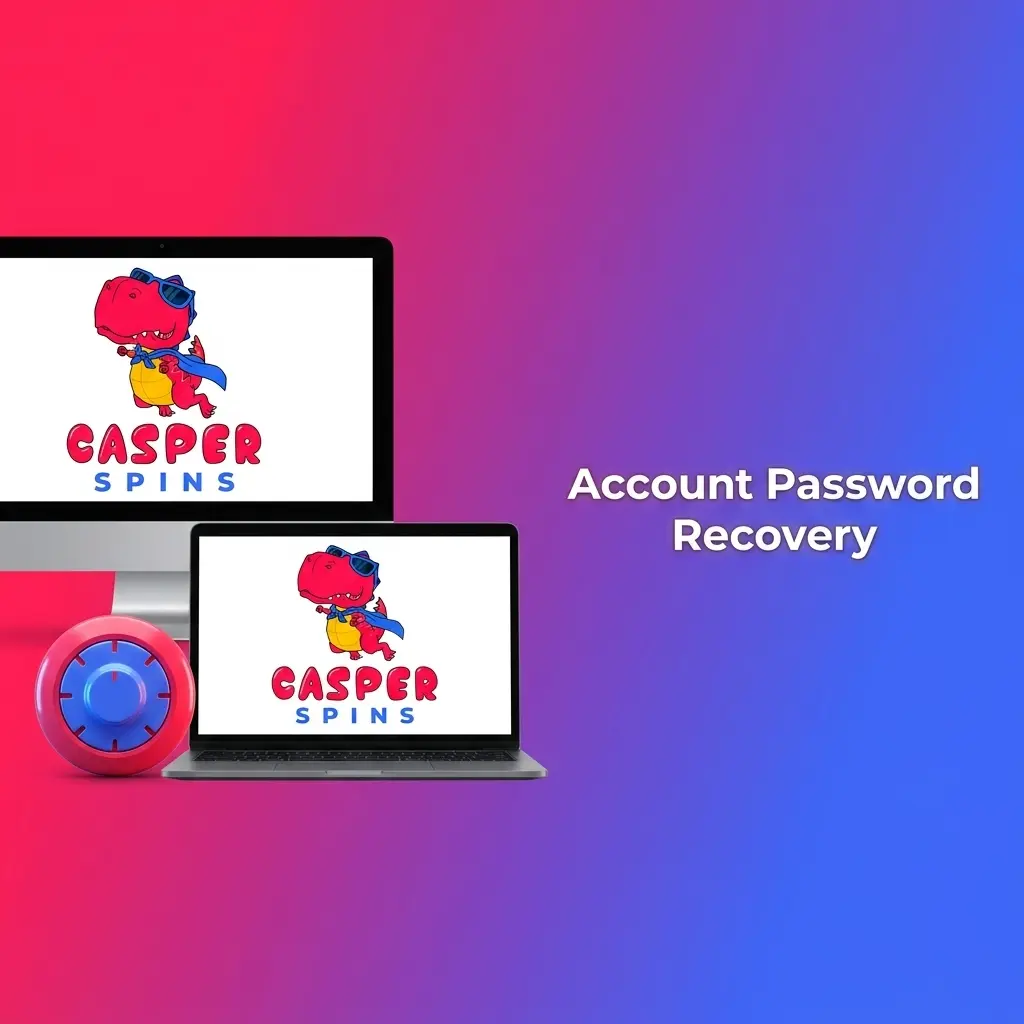 Casper Spins account password recovery steps showing login page forgotten password and email reset process