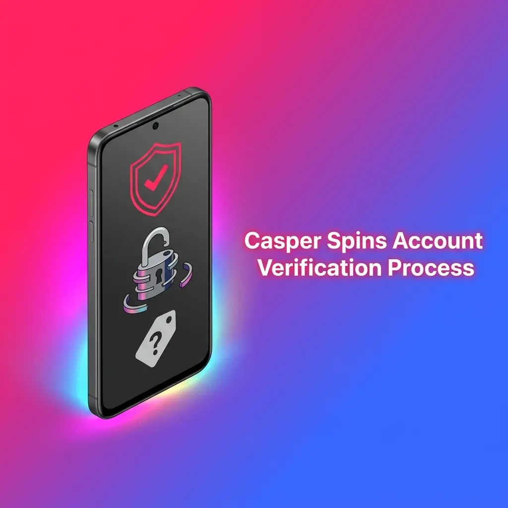 Casper Spins account verification process showing steps for identity, address, age, and payment method confirmation