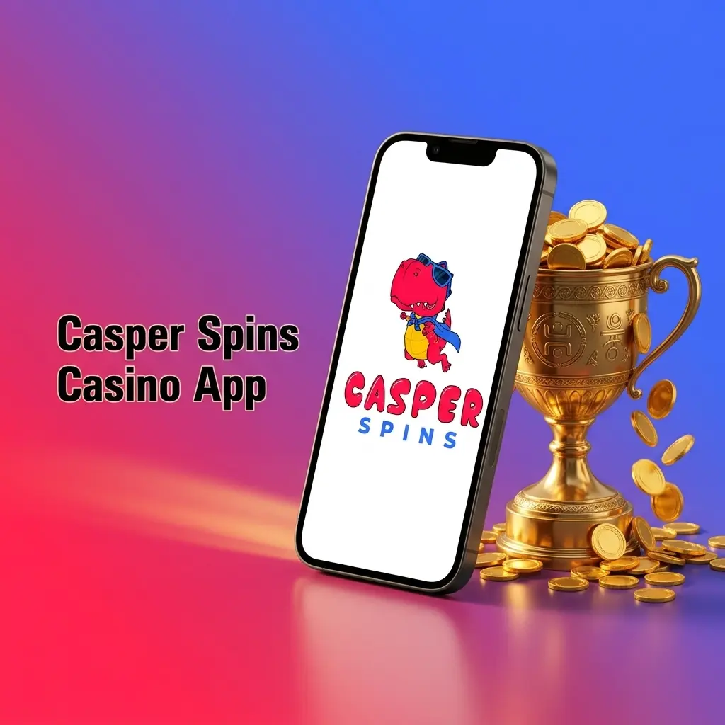 Casper Spins Casino app showing live casino games, slots, and table games from Pragmatic Play, NetEnt, and Evolution Gaming