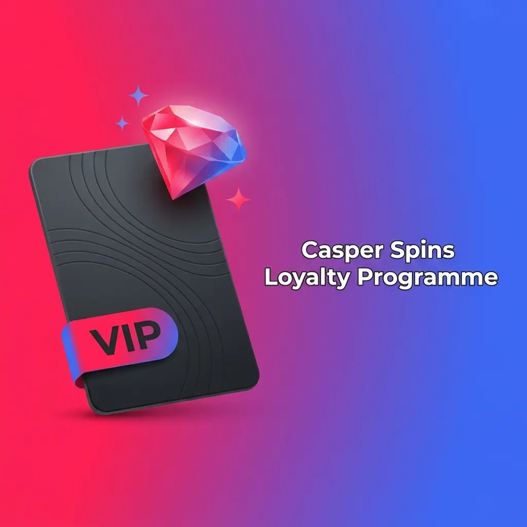 Casper Spins loyalty programme tiers showing points, cashback, free spins and VIP rewards for casino and sports betting