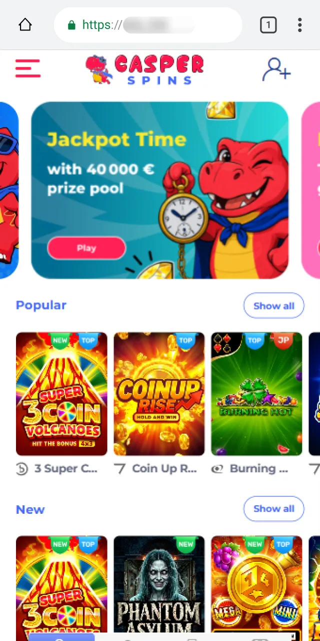Click the download button to start saving the Casper Spins APK file to your device.