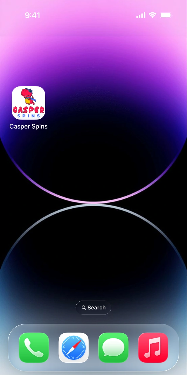Open the Casper Spins app and sign in to access your casino account.