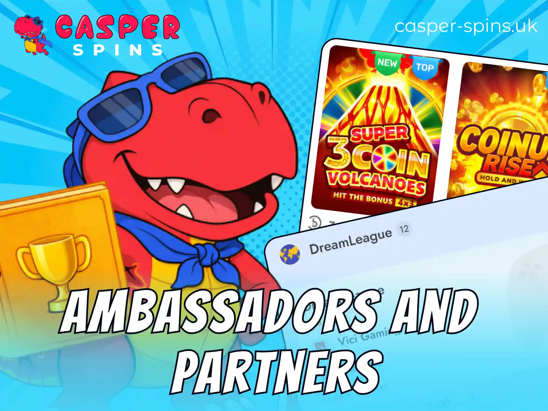 Explore official partners and brand ambassadors on the Casper Spins website.