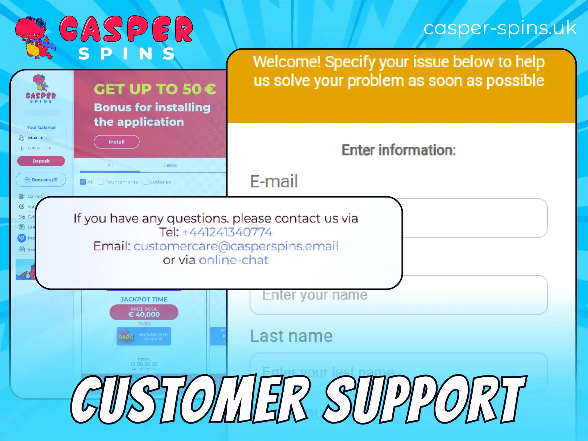 Contact customer support on Casper Spins website for any payment queries.