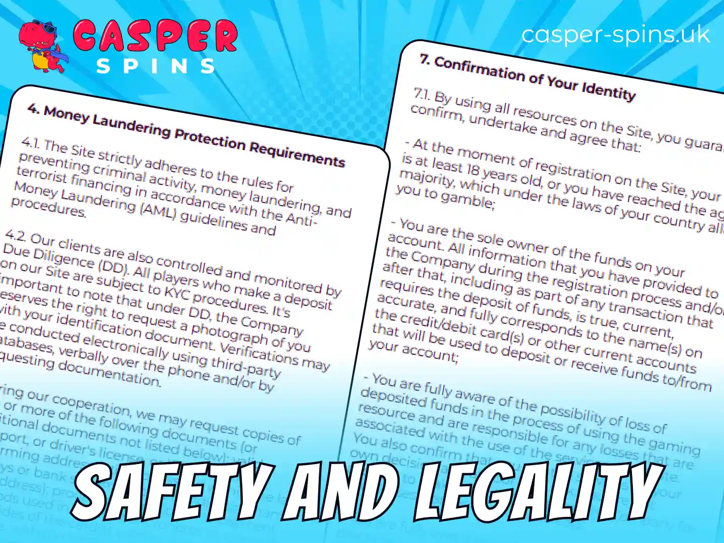 Play safely on the legal Casper Spins website in United Kingdom.