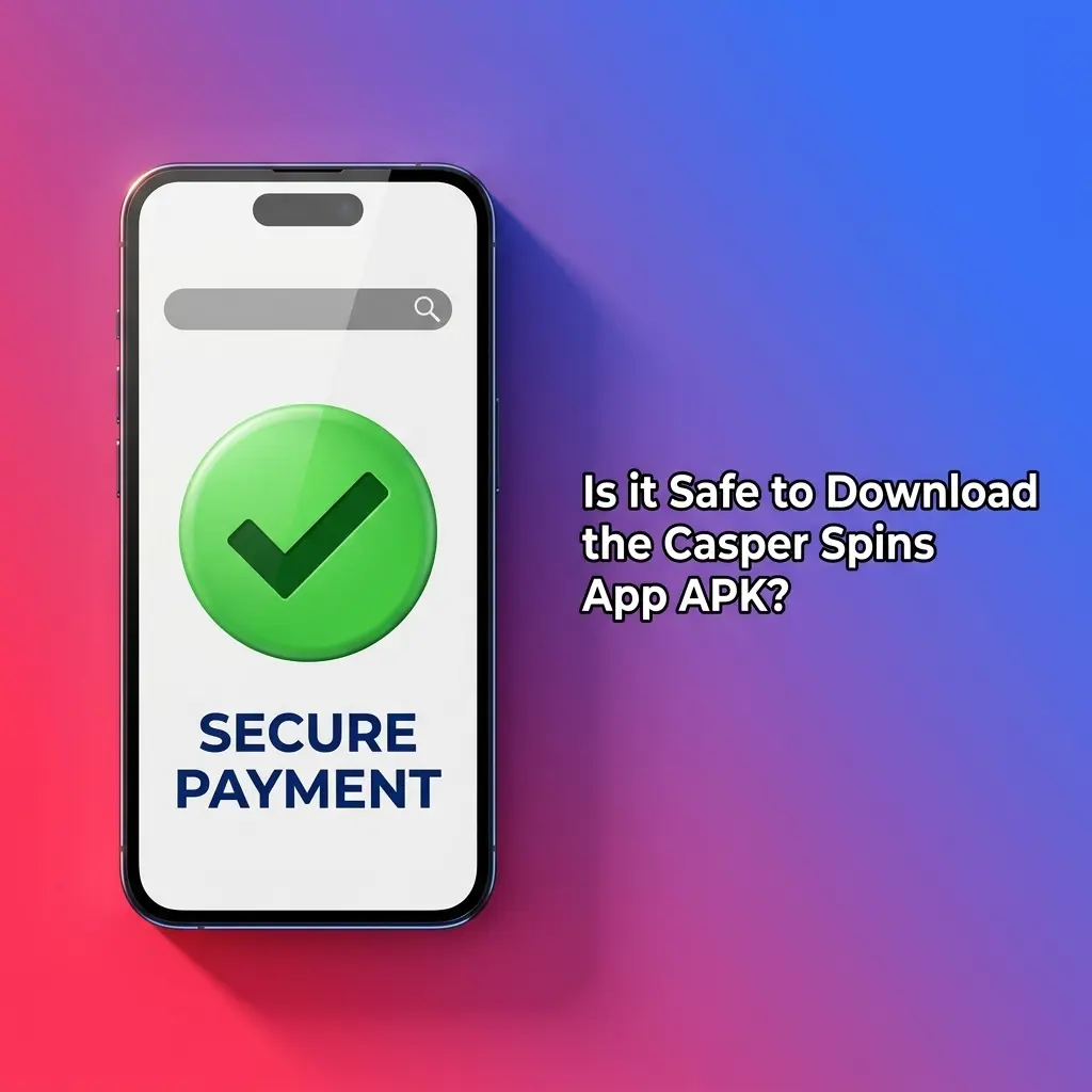 Casper Spins app APK download safety with SSL encryption and UK gambling licence compliance shown