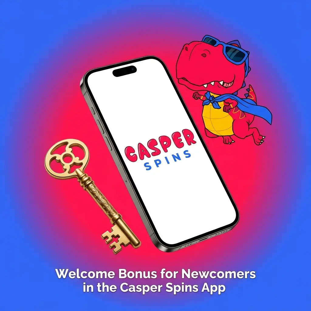 Casper Spins app welcome bonus showing 50% match deposit options for sports and casino with 125 free spins